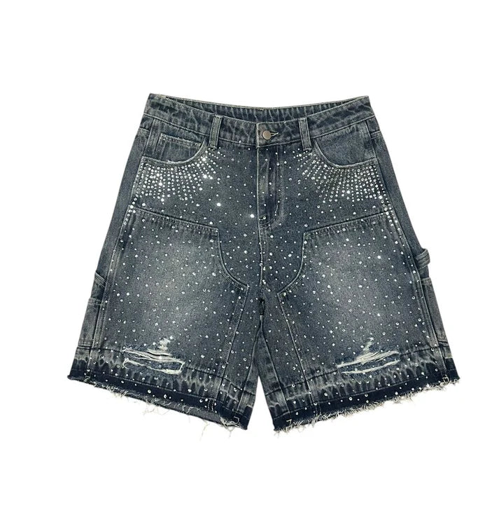 Imperium Rhinestone Cargo Jorts