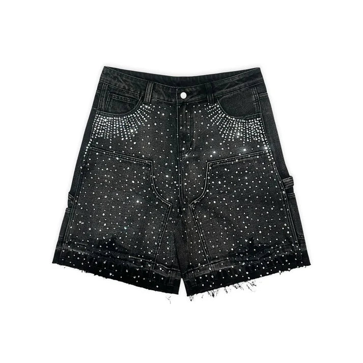 Imperium Rhinestone Cargo Jorts