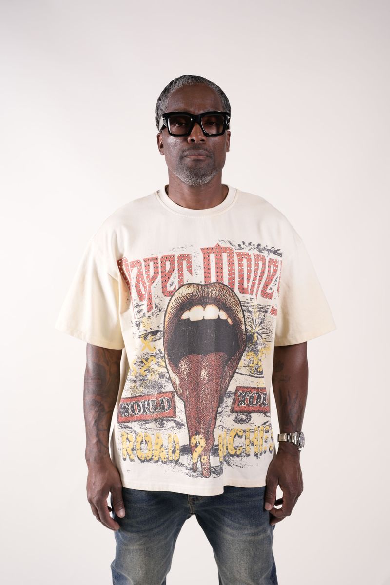 Paper Money Fortune Rhinestone Tee