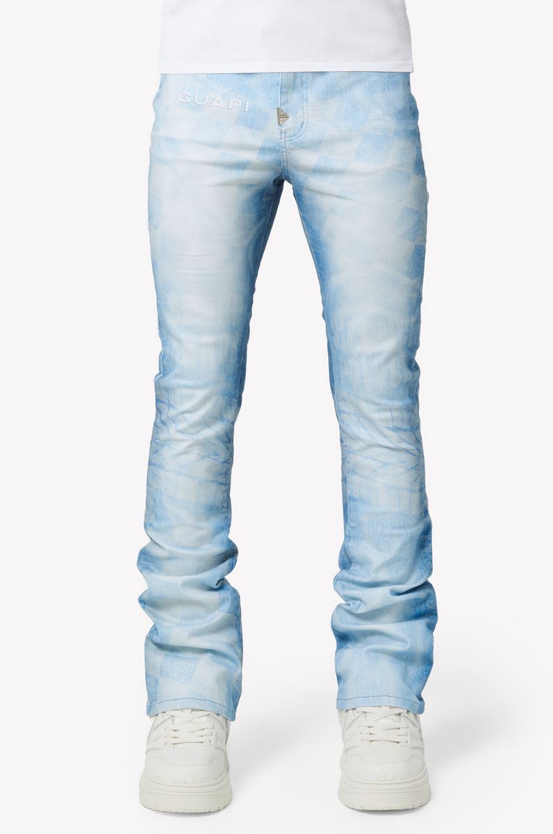 Guapi Aqua Blue Racer Denim Jeans