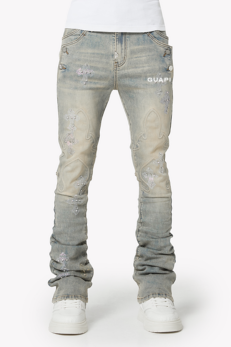 Guapi Faded Cross Denim Jeans