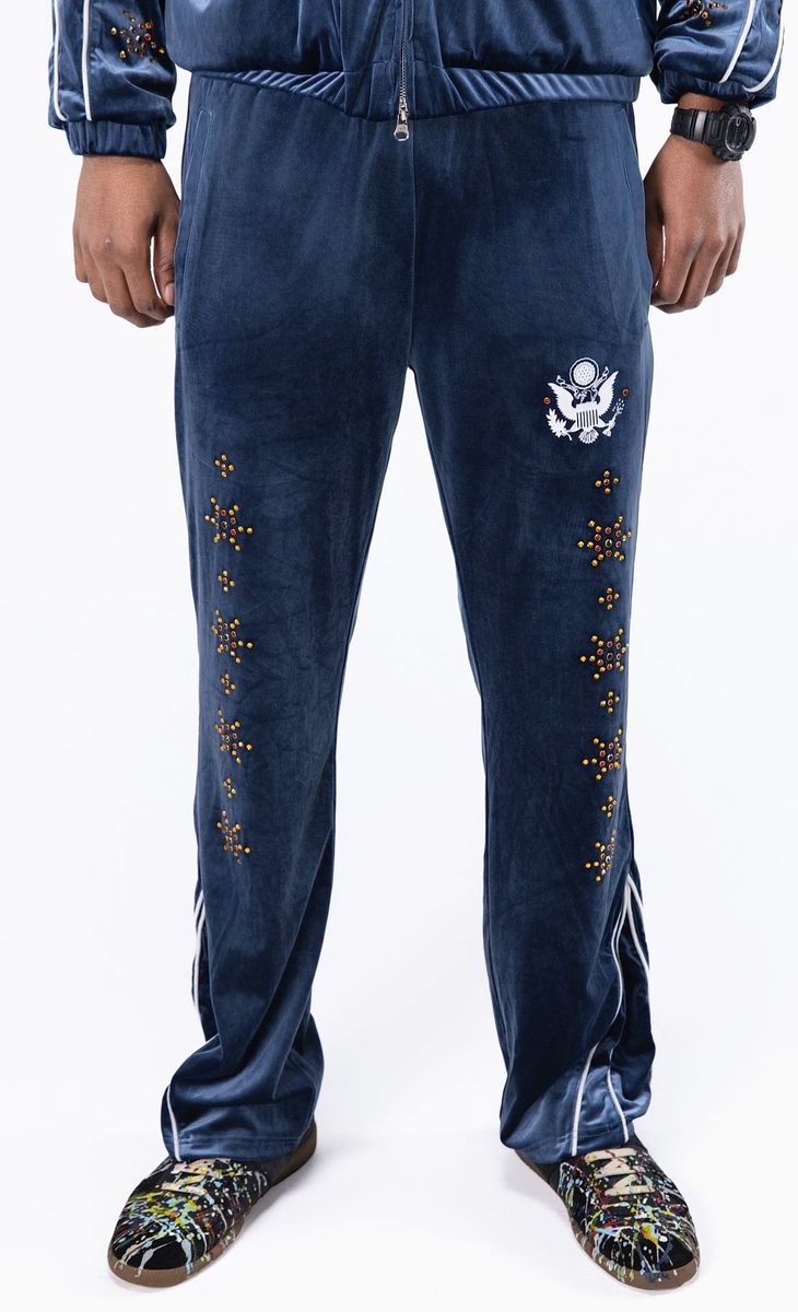 Paper Money Heart Over Greed Velour Pants