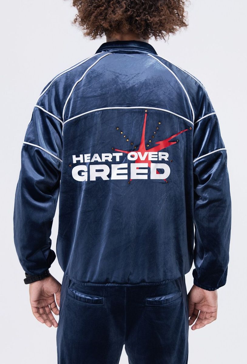 Paper Money Heart Over Greed Velour Top