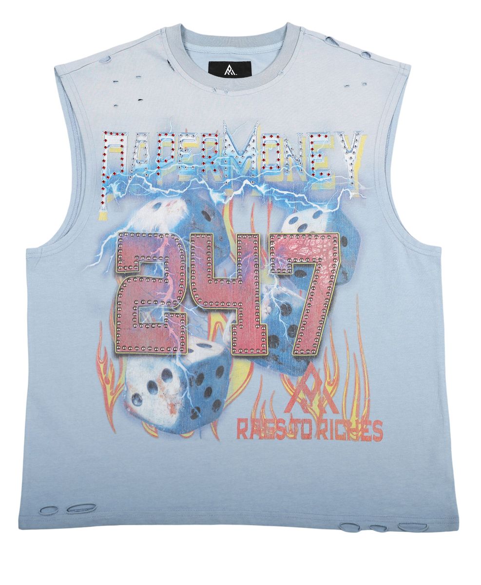Paper Money Rolling Dice Sleeveless