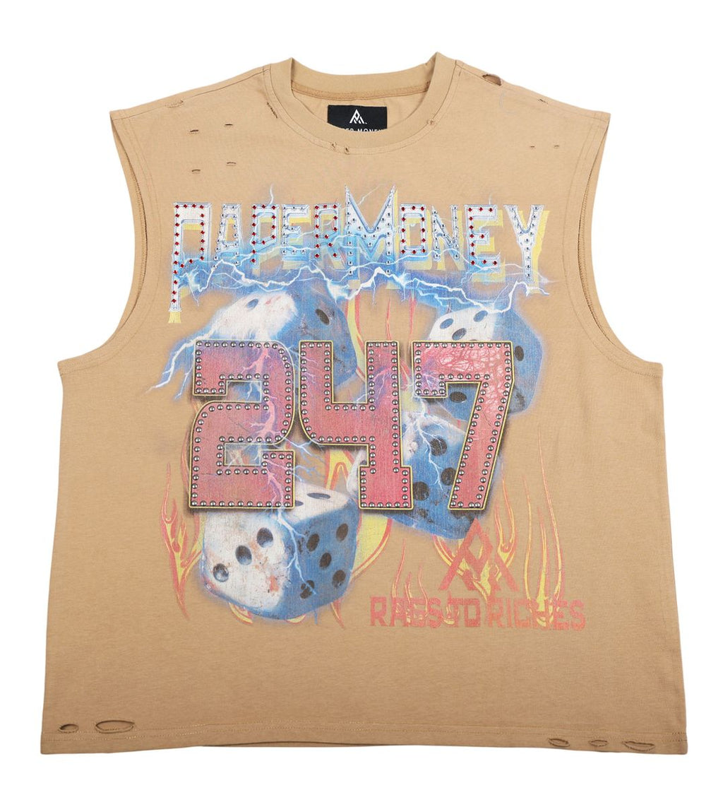 Paper Money Rolling Dice Sleeveless
