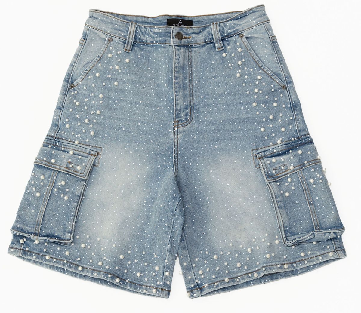 Paper Money Pearlized Denim Shorts