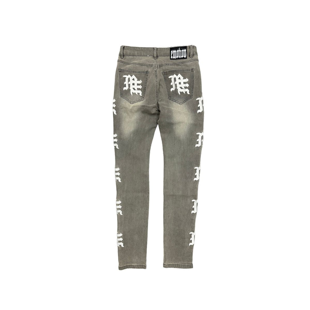 Mixed Emotion Black Monogram Denim
