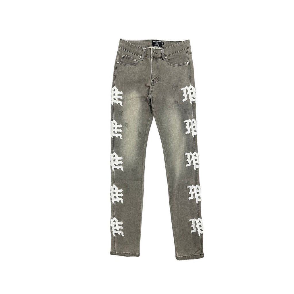 Mixed Emotion Black Monogram Denim