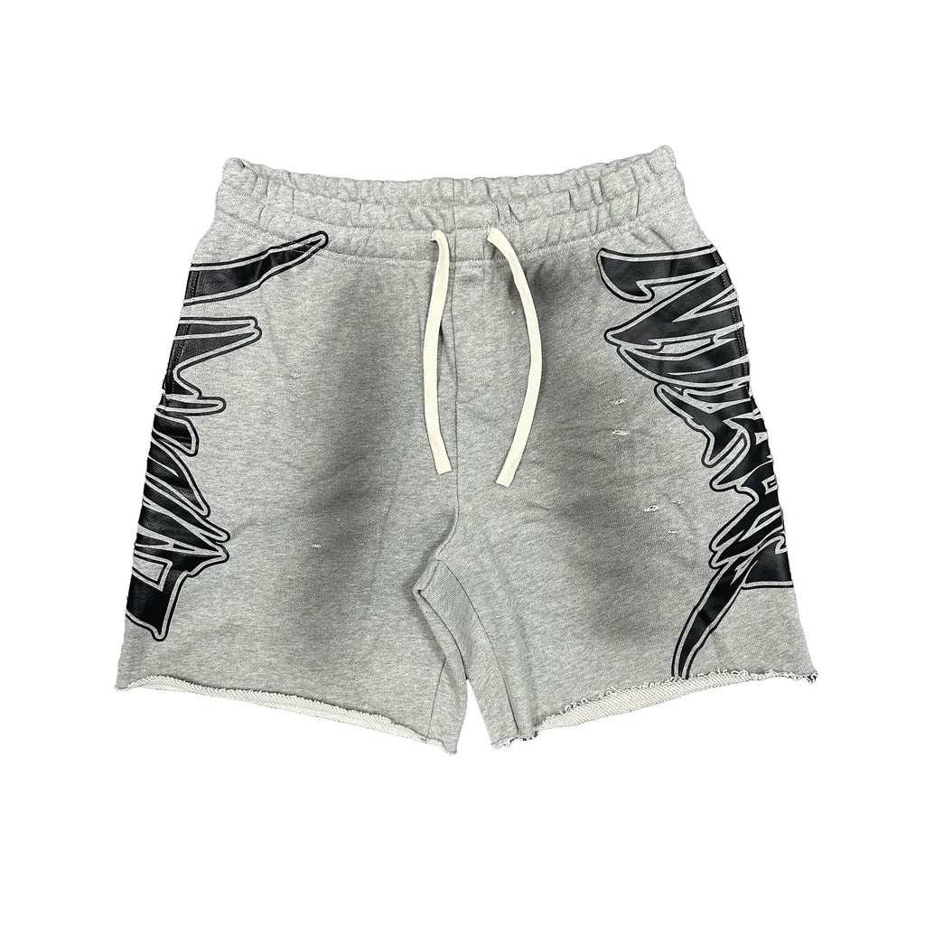 Mixed Emotion Grey Faded Shorts