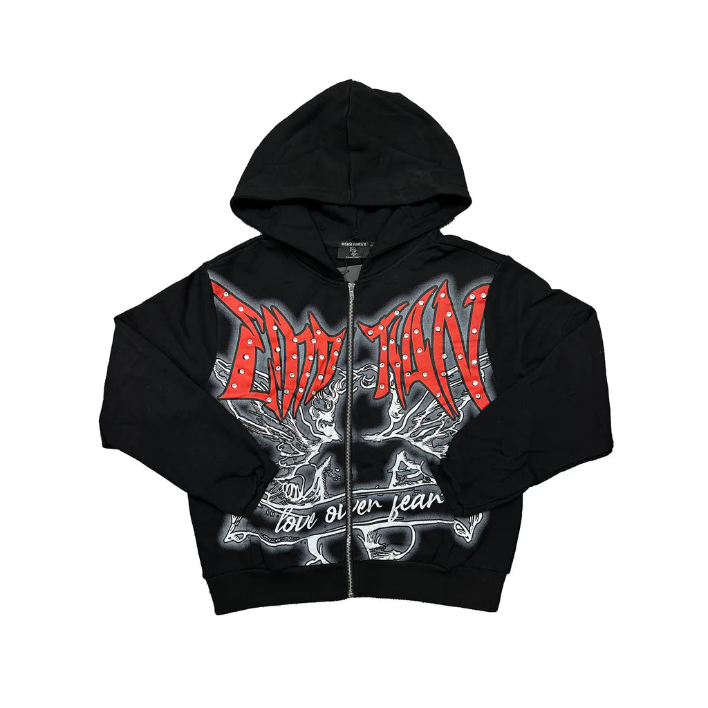 Mixed Emotion Graffiti Hoodie