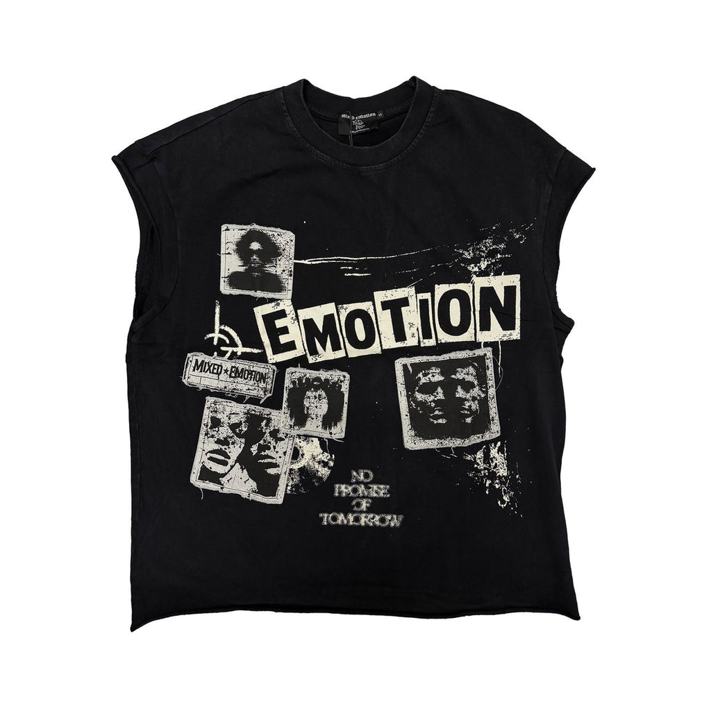 Mixed Emotion ‘Newspaper’ Sleeveless Tee