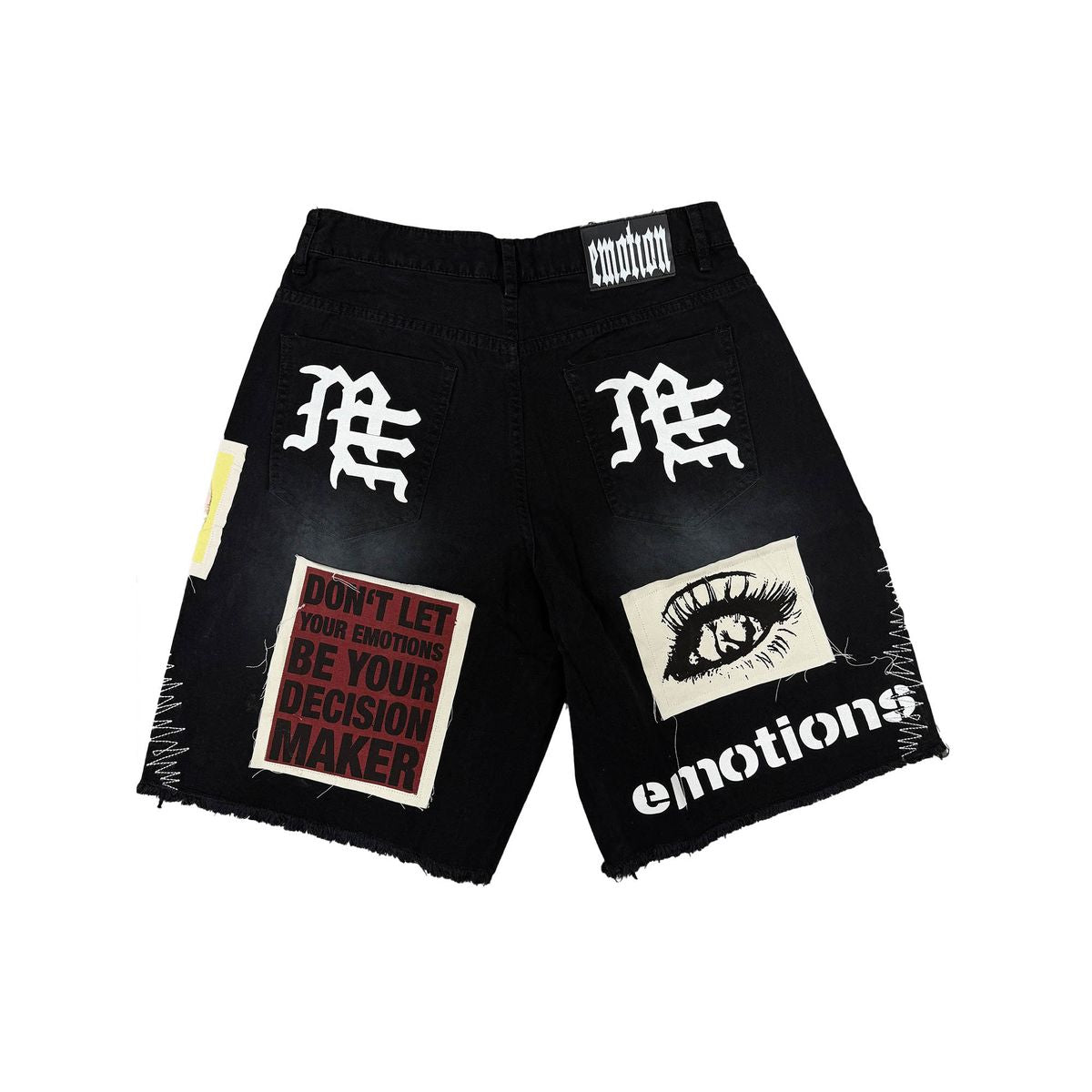 Mixed Emotion Black Chaos Jorts