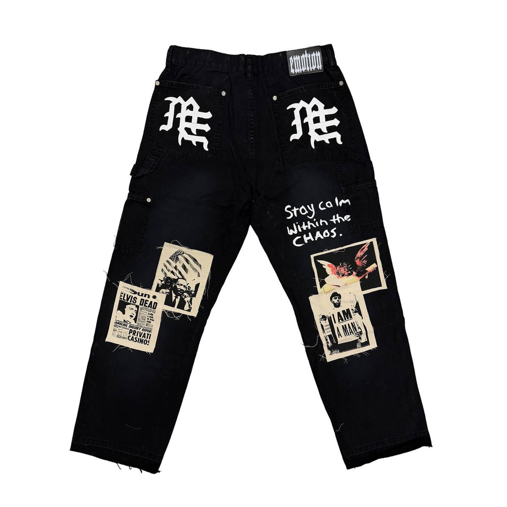 Mixed Emotion Black ‘Newspaper’ Jeans