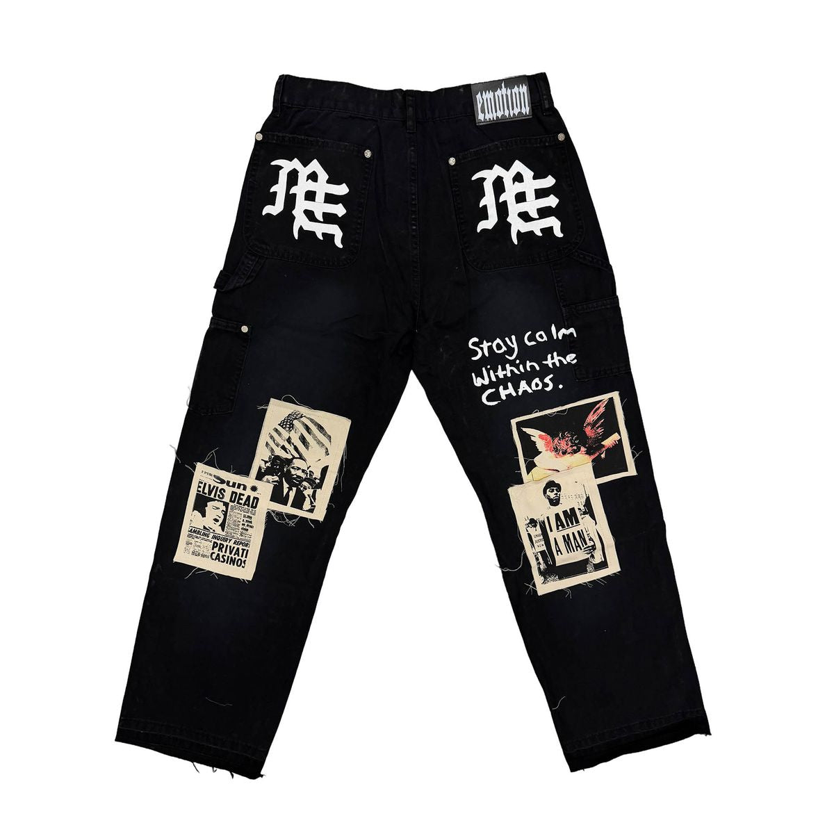 Mixed Emotion Black ‘Newspaper’ Jeans