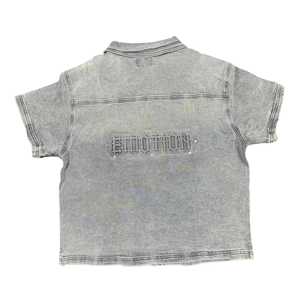 Mixed Emotion Paisley Denim Shirt