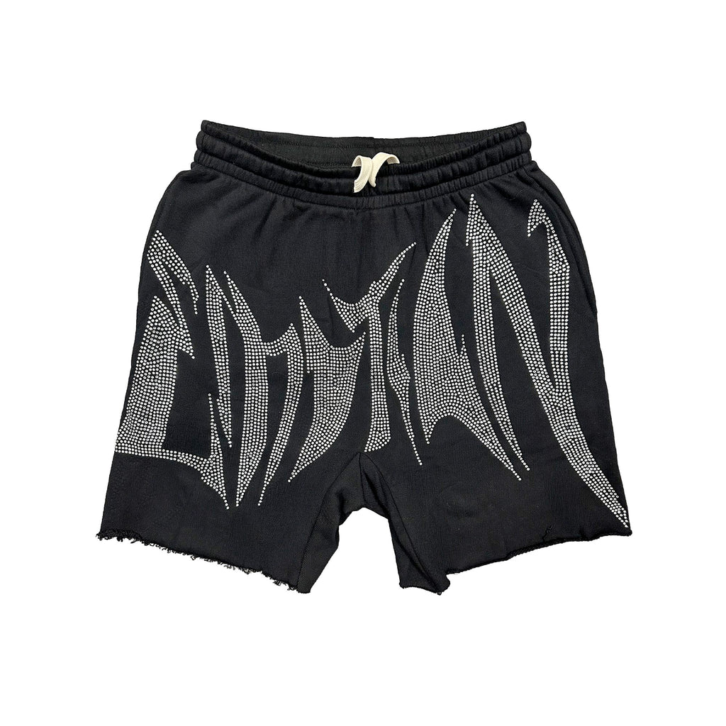 Mixed Emotion Black Wild Rhinestone Shorts