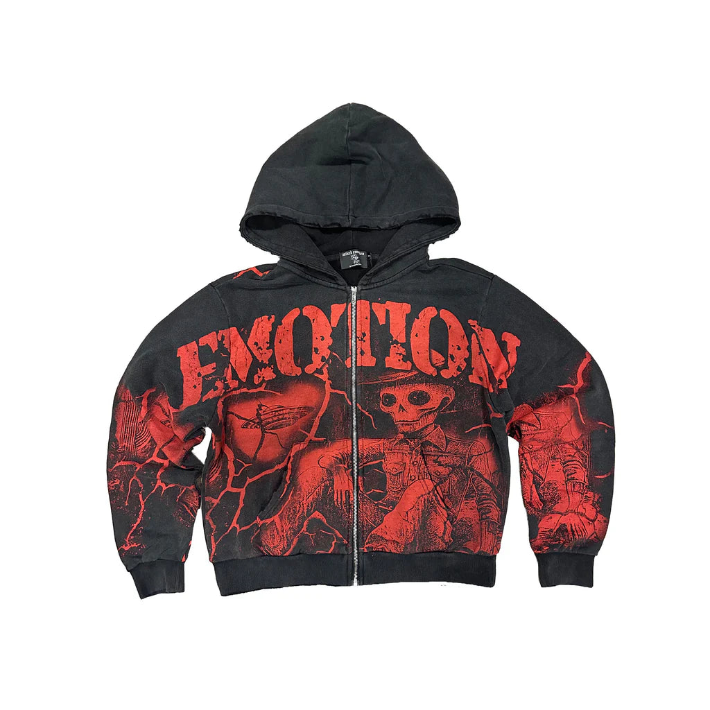 Mixed Emotion Acid Wash Deserted Hoodie