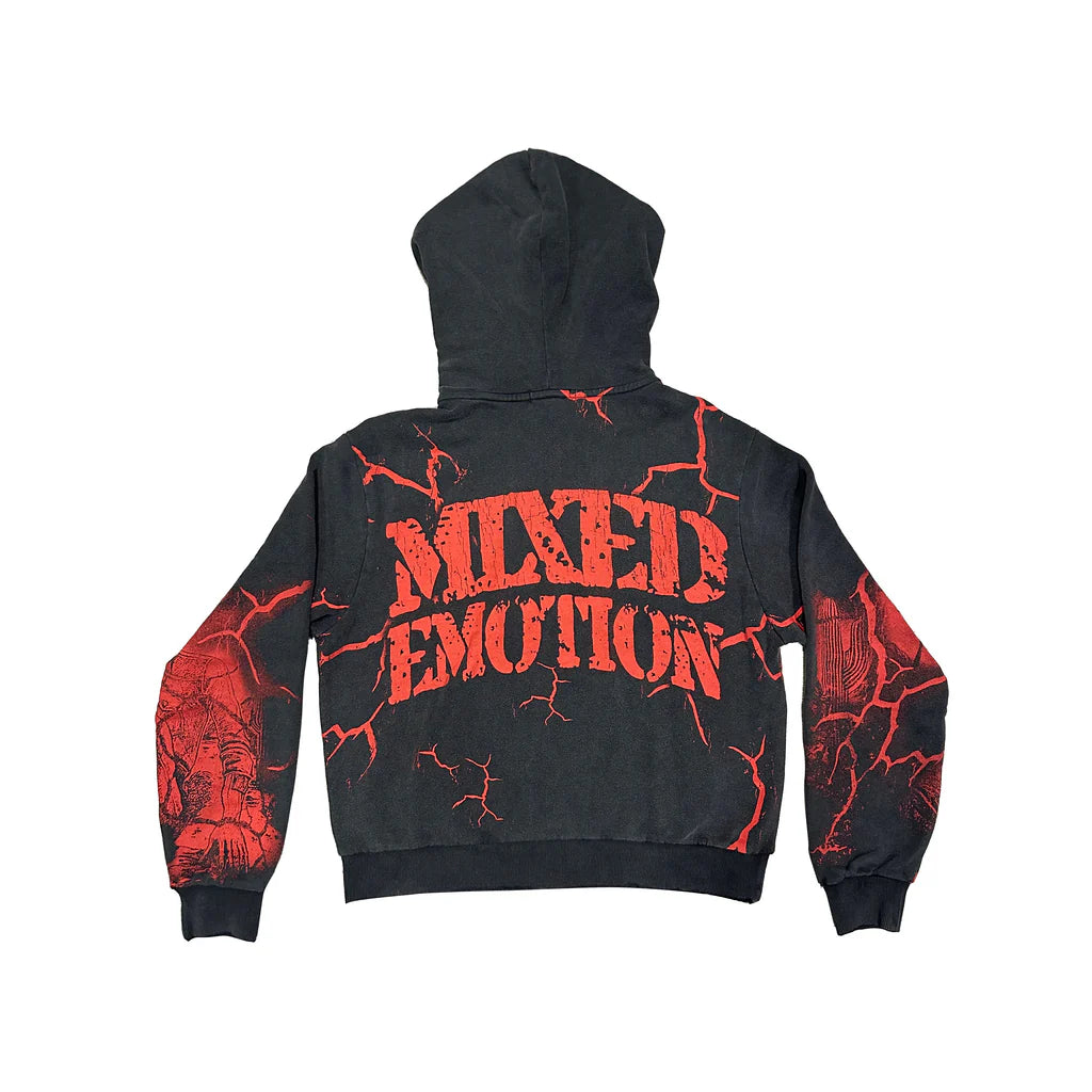 Mixed Emotion Acid Wash Deserted Hoodie