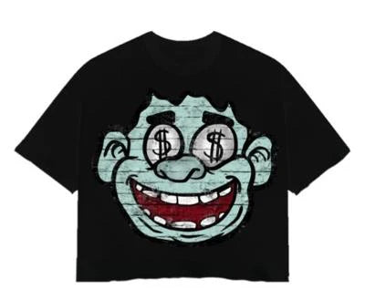 Prestige Money Monkey Teal Cropped Tee