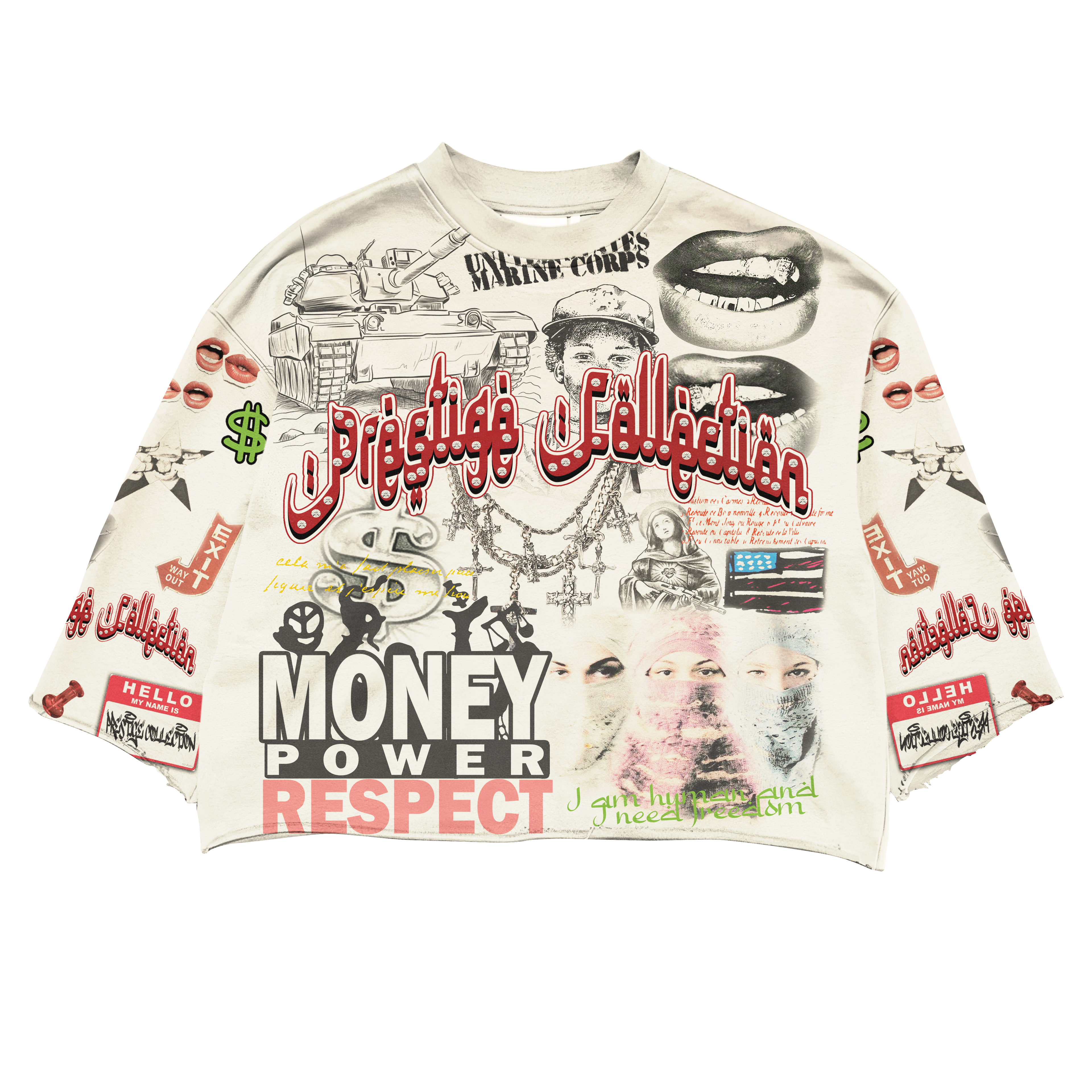 Prestige Money Power Respect Cropped Tee