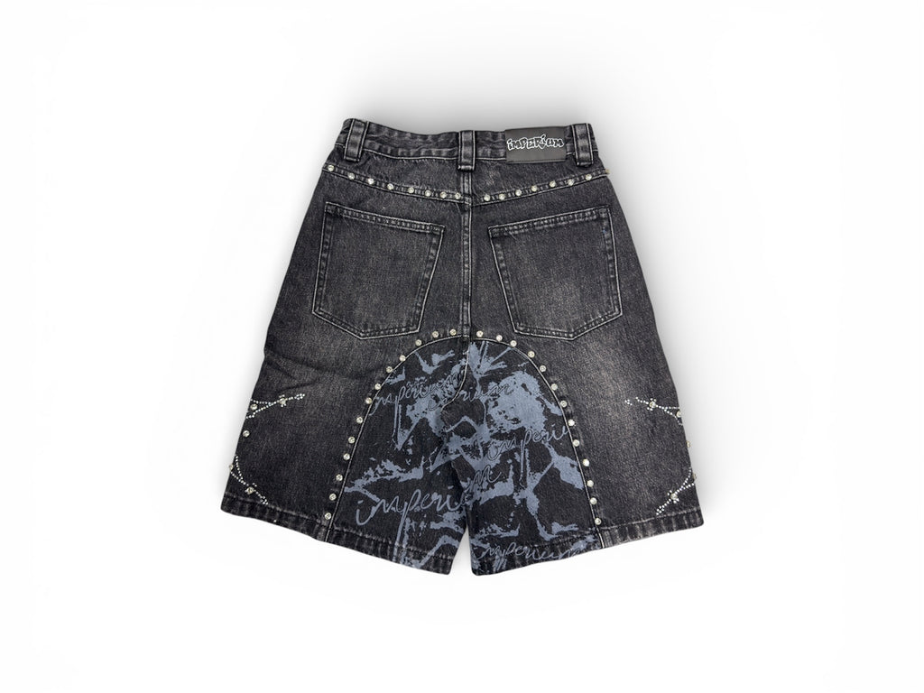 Imperium Rhinestone Star Jorts