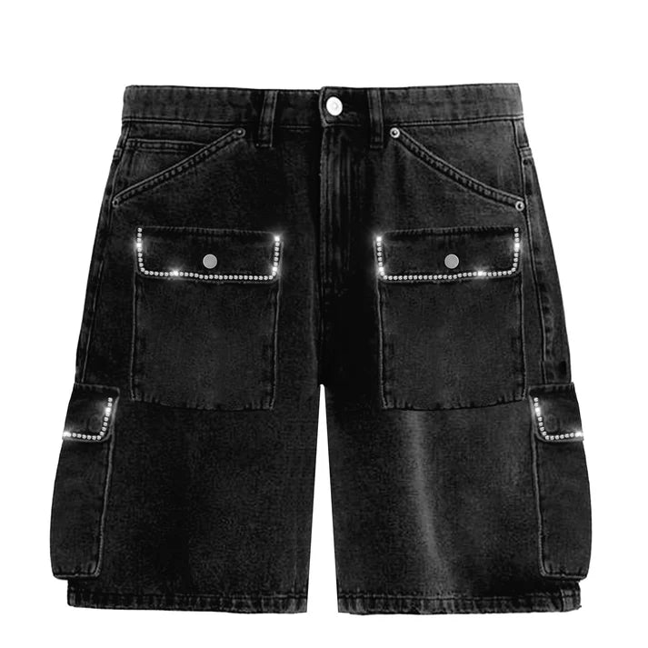 Prestige Rhinestone Suede Shorts
