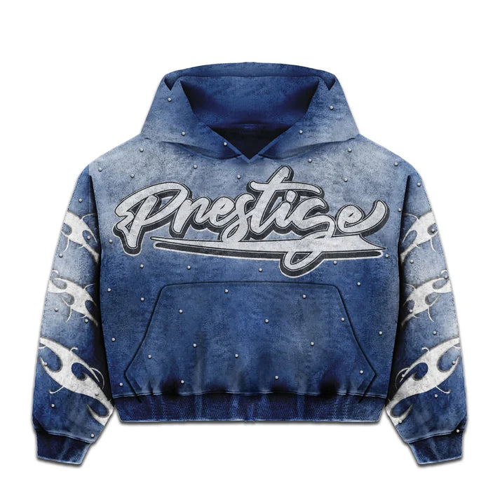 Prestige Flame Rhinestone Hoodie