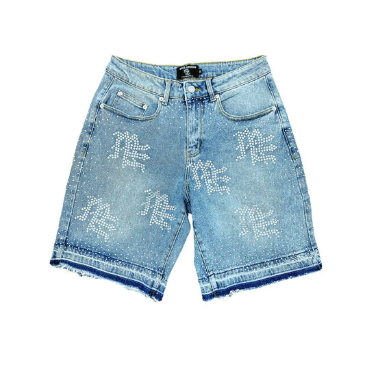 Mixed Emotion ME Rhinestone Jorts