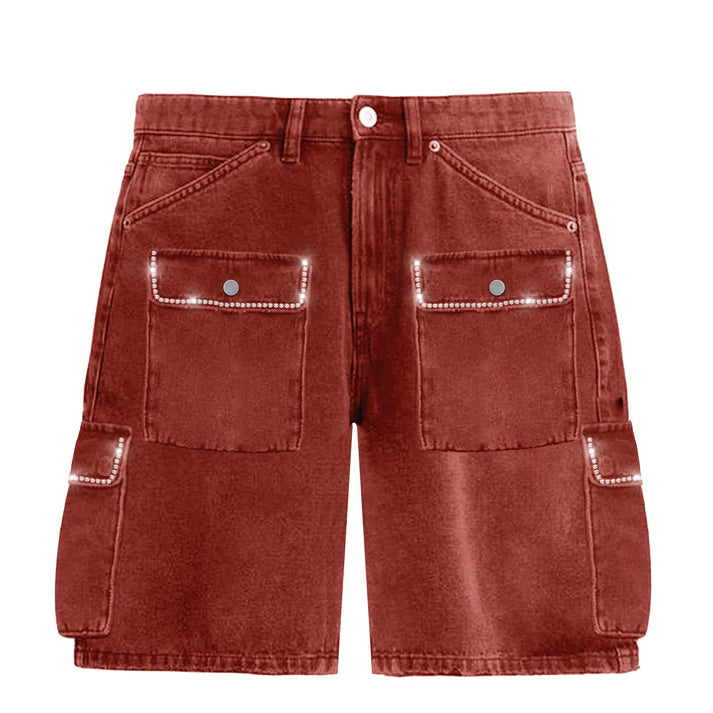 Prestige Rhinestone Suede Shorts